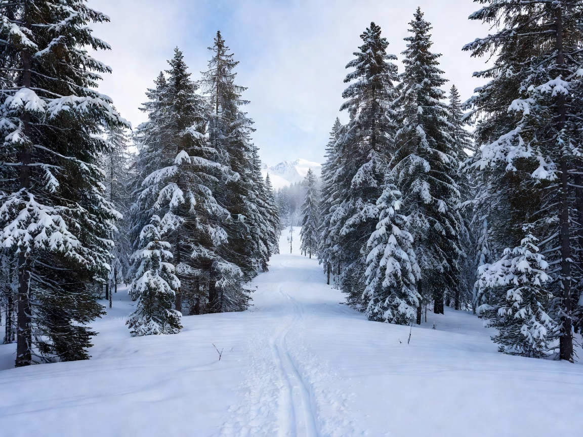 Snow-dusted pine forest in winter, representing a Swiss ski pass and budget guide